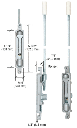 P059-1/4" (Flush Bolt) (Mounting is 1/4" Offset)